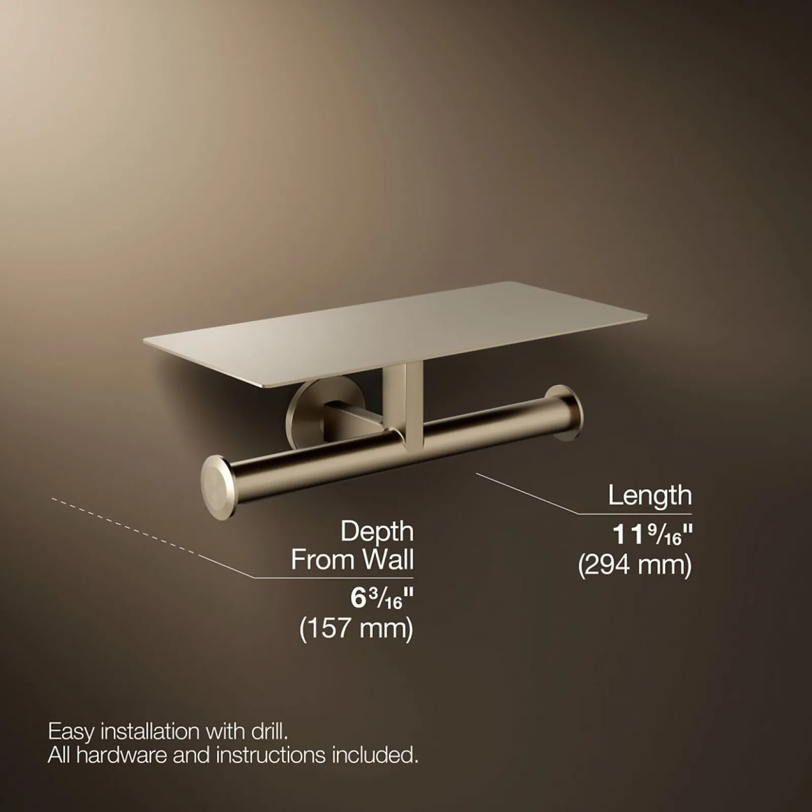 Covered double toilet paper holder^Kohler Hot