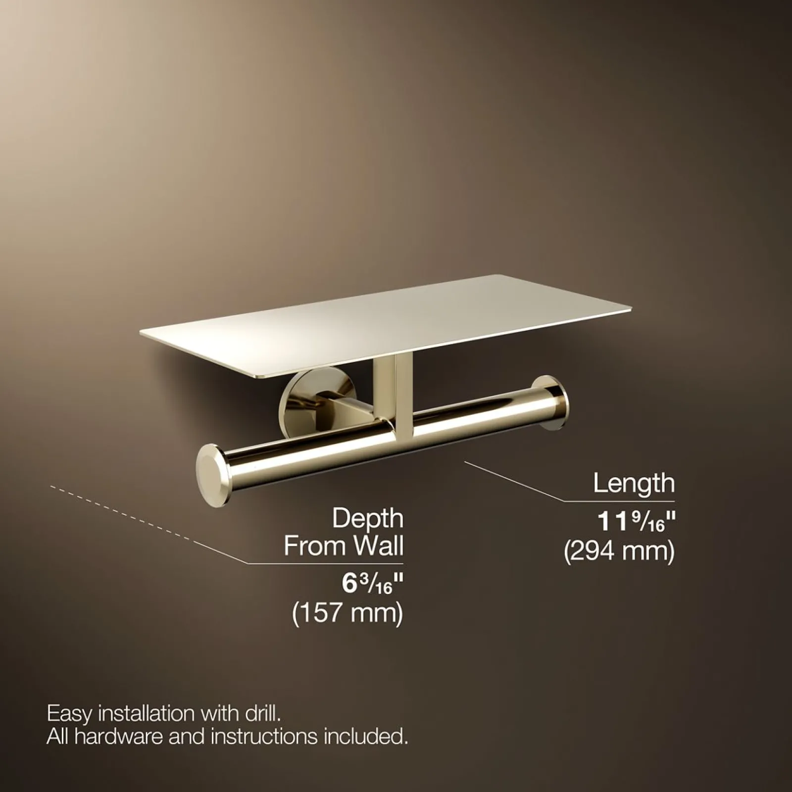Covered double toilet paper holder^Kohler Hot