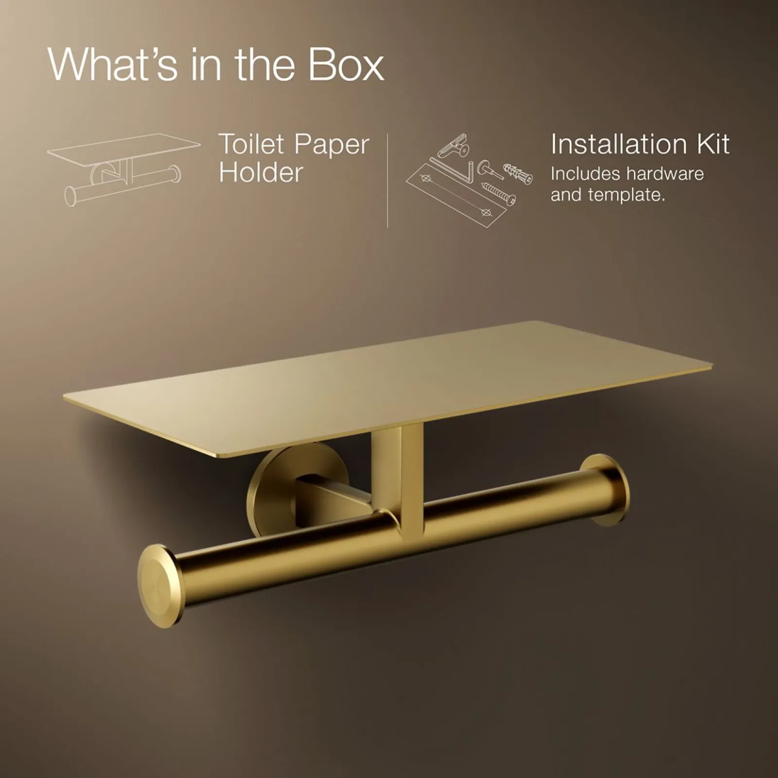 Covered double toilet paper holder^Kohler Hot