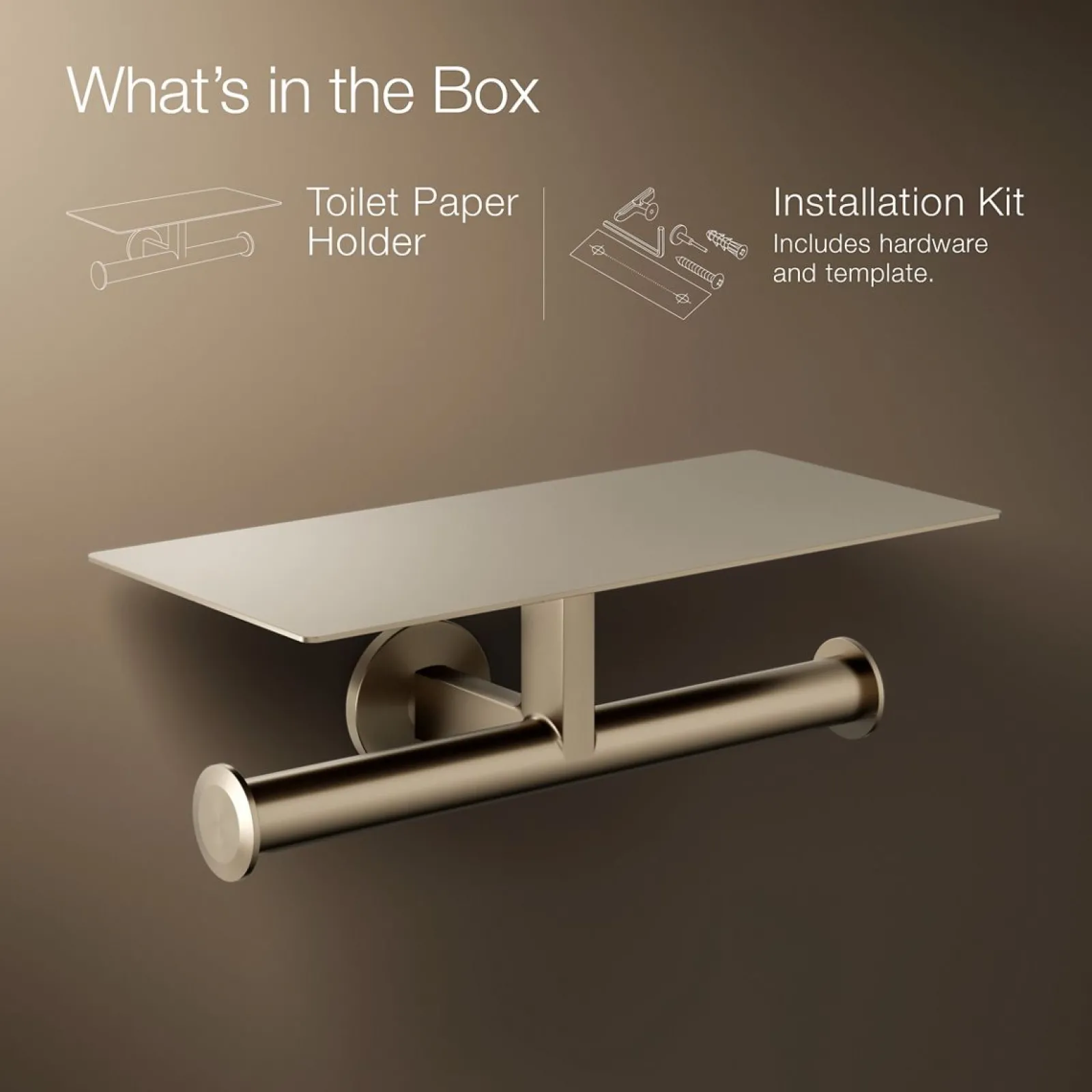 Covered double toilet paper holder^Kohler Hot