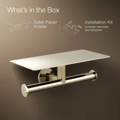Covered double toilet paper holder^Kohler Hot