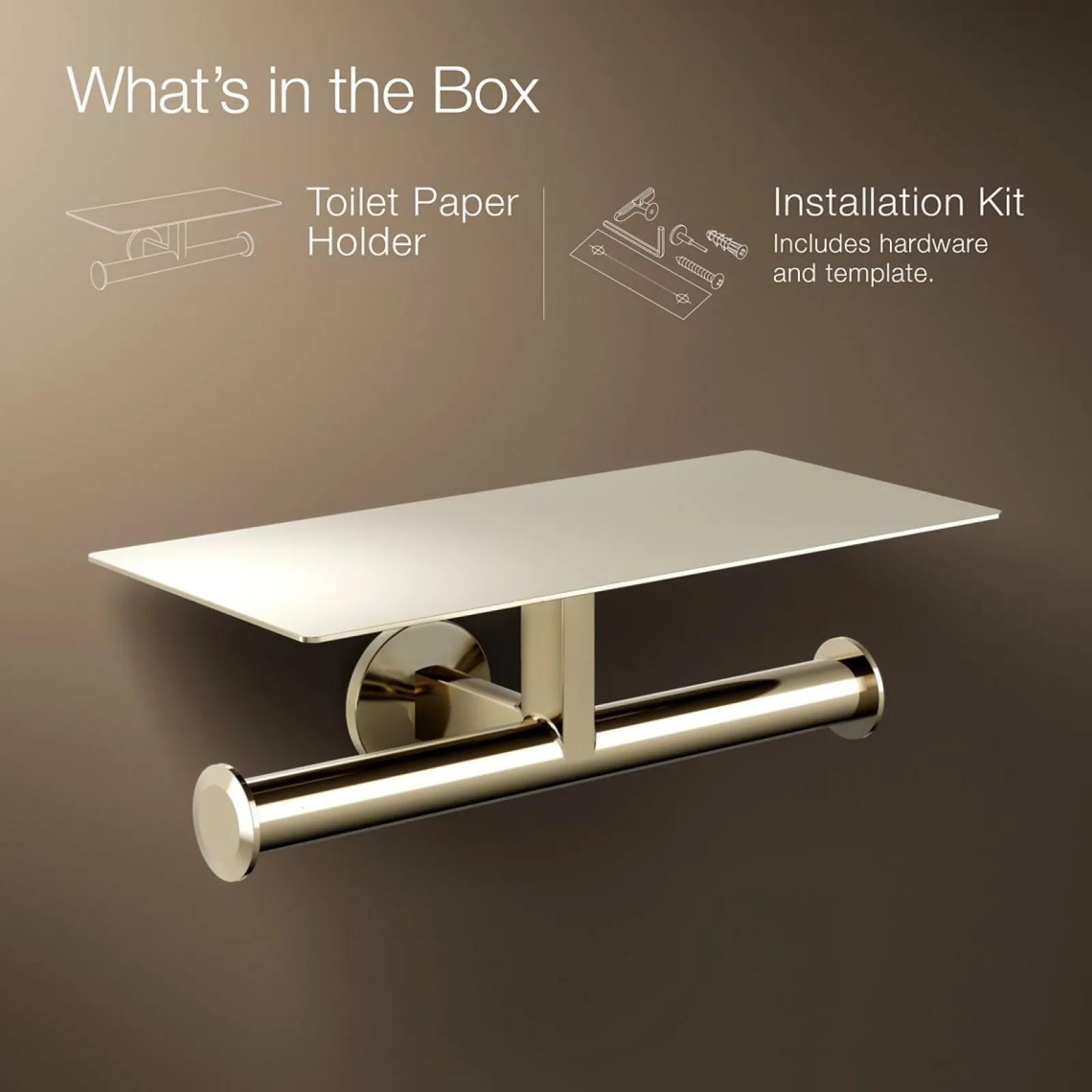 Covered double toilet paper holder^Kohler Hot
