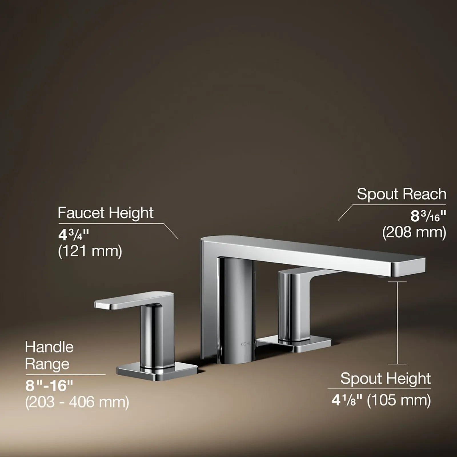 Deck-mount bath faucet^Kohler