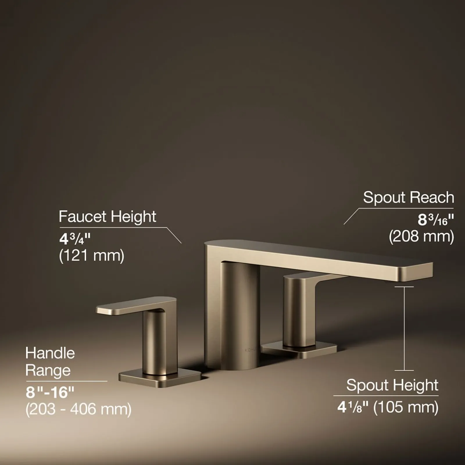 Deck-mount bath faucet^Kohler