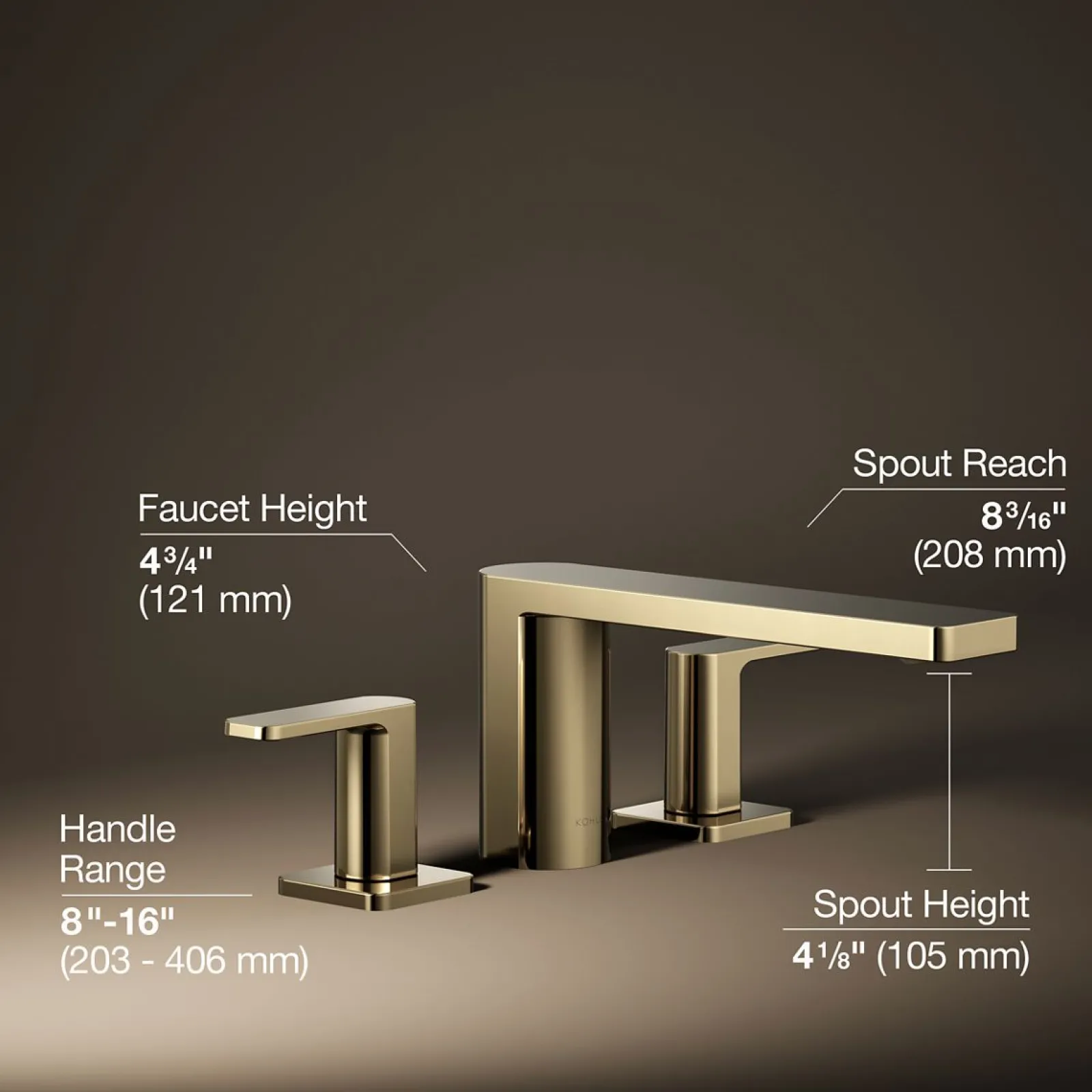 Deck-mount bath faucet^Kohler