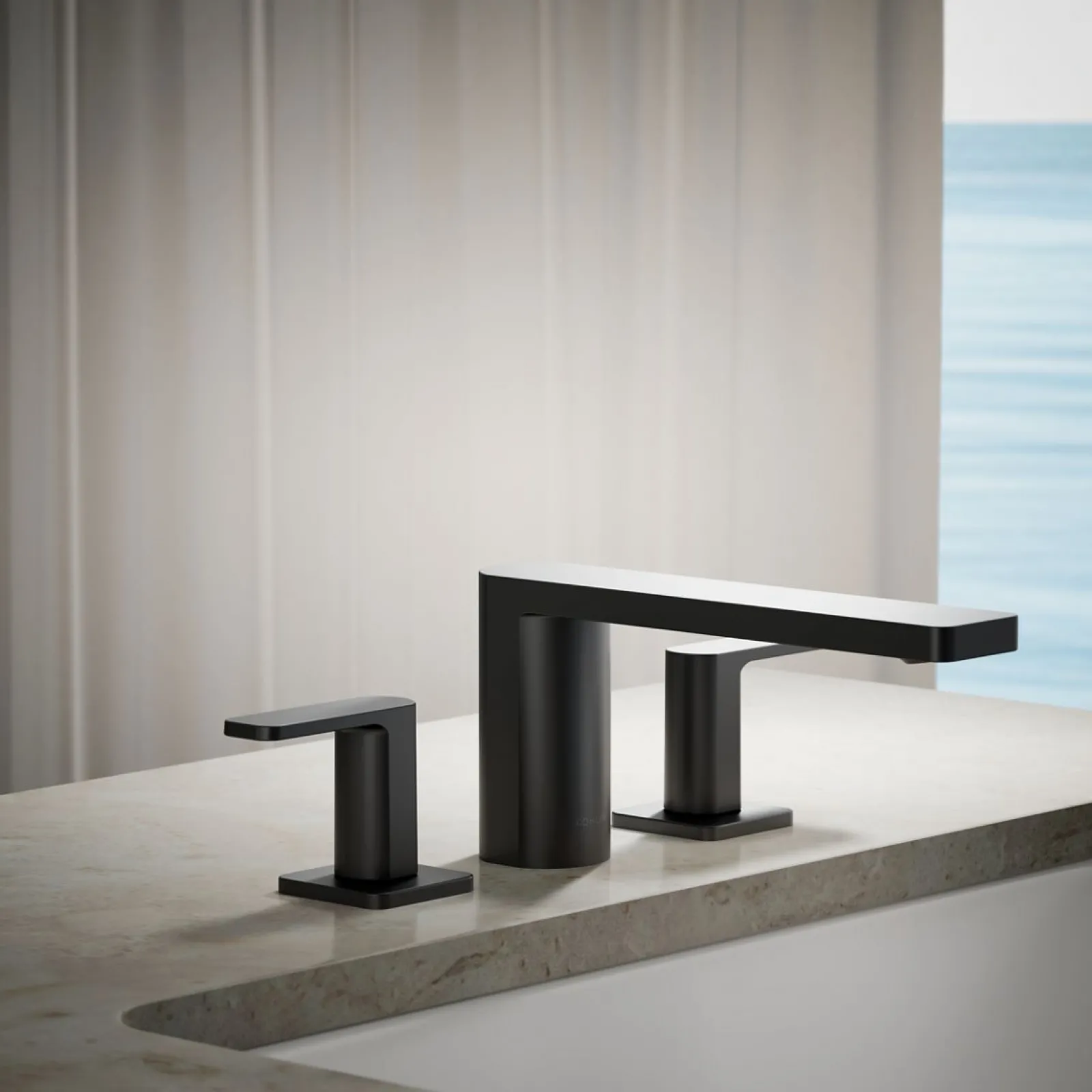 Deck-mount bath faucet^Kohler