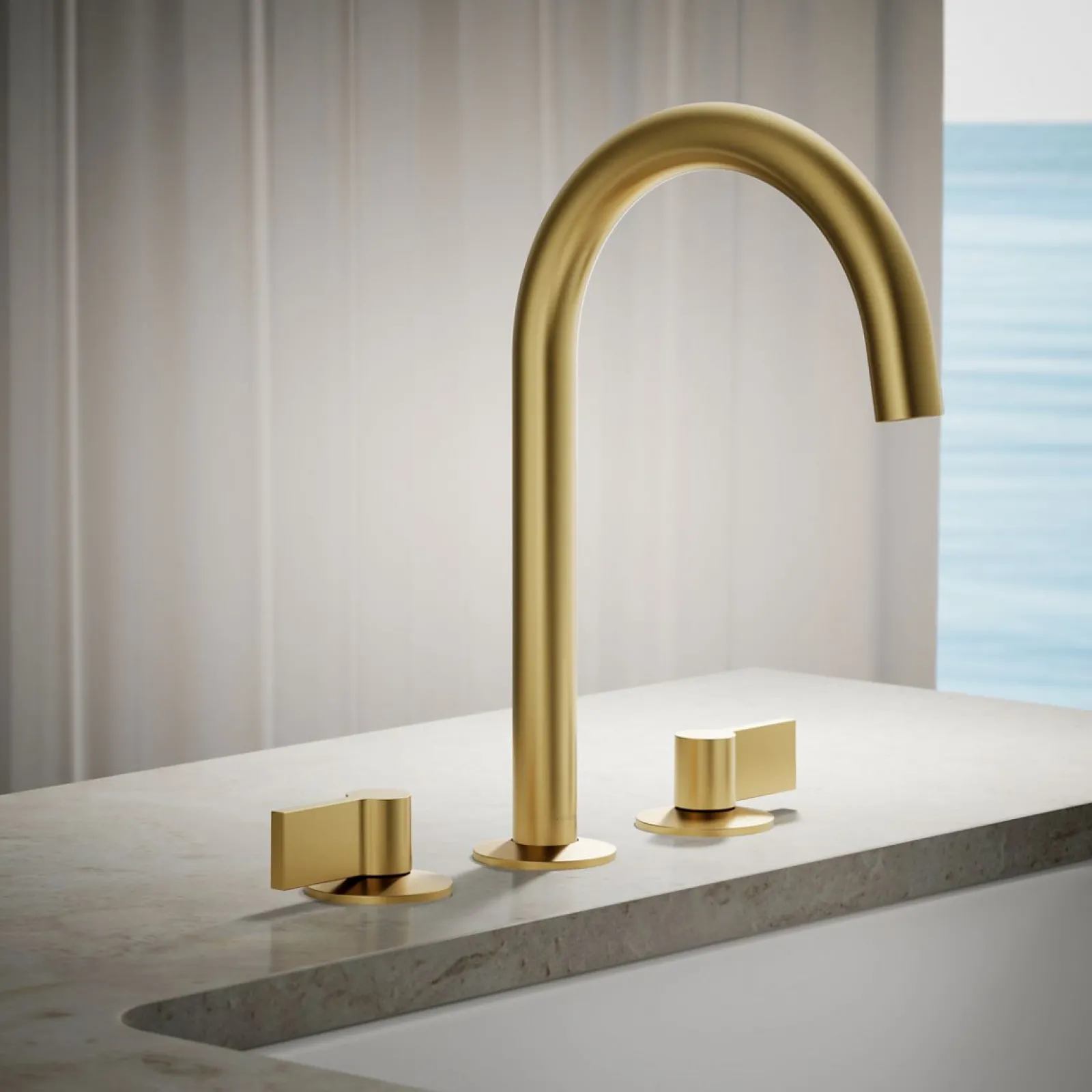 Deck-mount bath faucet handles with Lever design^Kohler Clearance