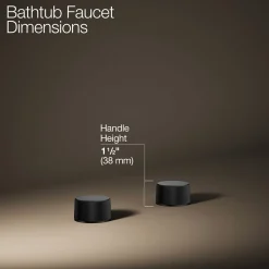 Deck-mount bath faucet handles with Oyl design^Kohler
