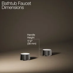 Deck-mount bath faucet handles with Oyl design^Kohler
