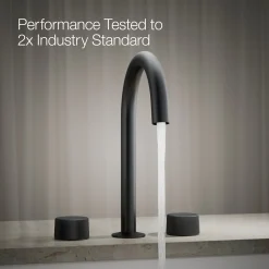 Deck-mount bath faucet handles with Oyl design^Kohler