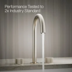 Deck-mount bath faucet handles with Oyl design^Kohler