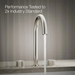 Deck-mount bath faucet handles with Oyl design^Kohler