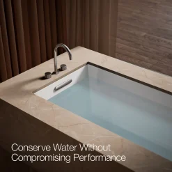Deck-mount bath faucet handles with Oyl design^Kohler