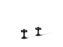 Deck-mount bath faucet handle trim with Cross design^Kohler