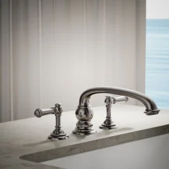 Deck-mount bath faucet handle trim with Lever design^Kohler New