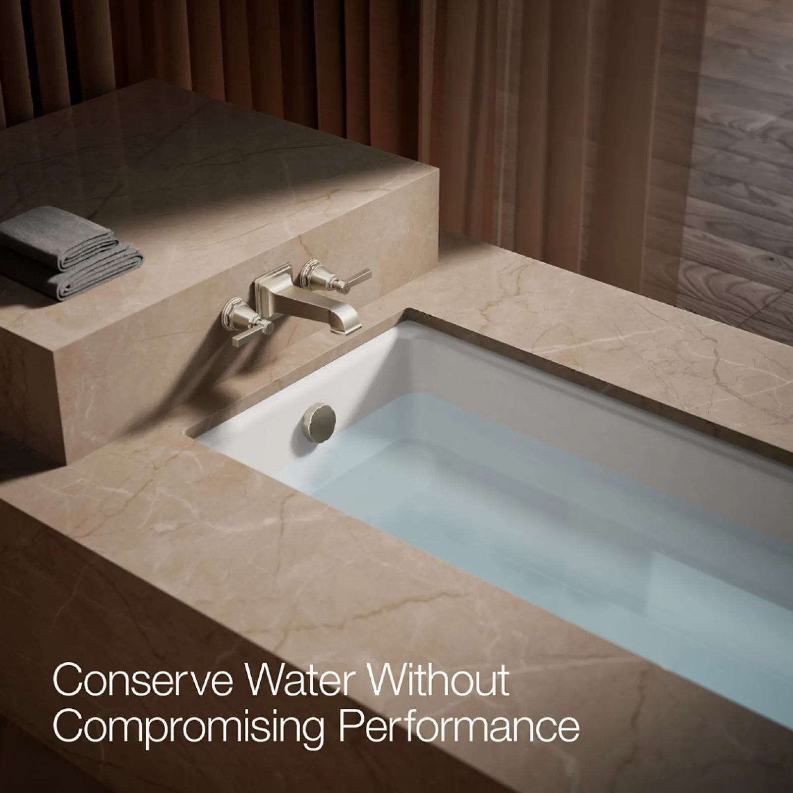 Deck-mount bath faucet handle trim with Lever design^Kohler Best