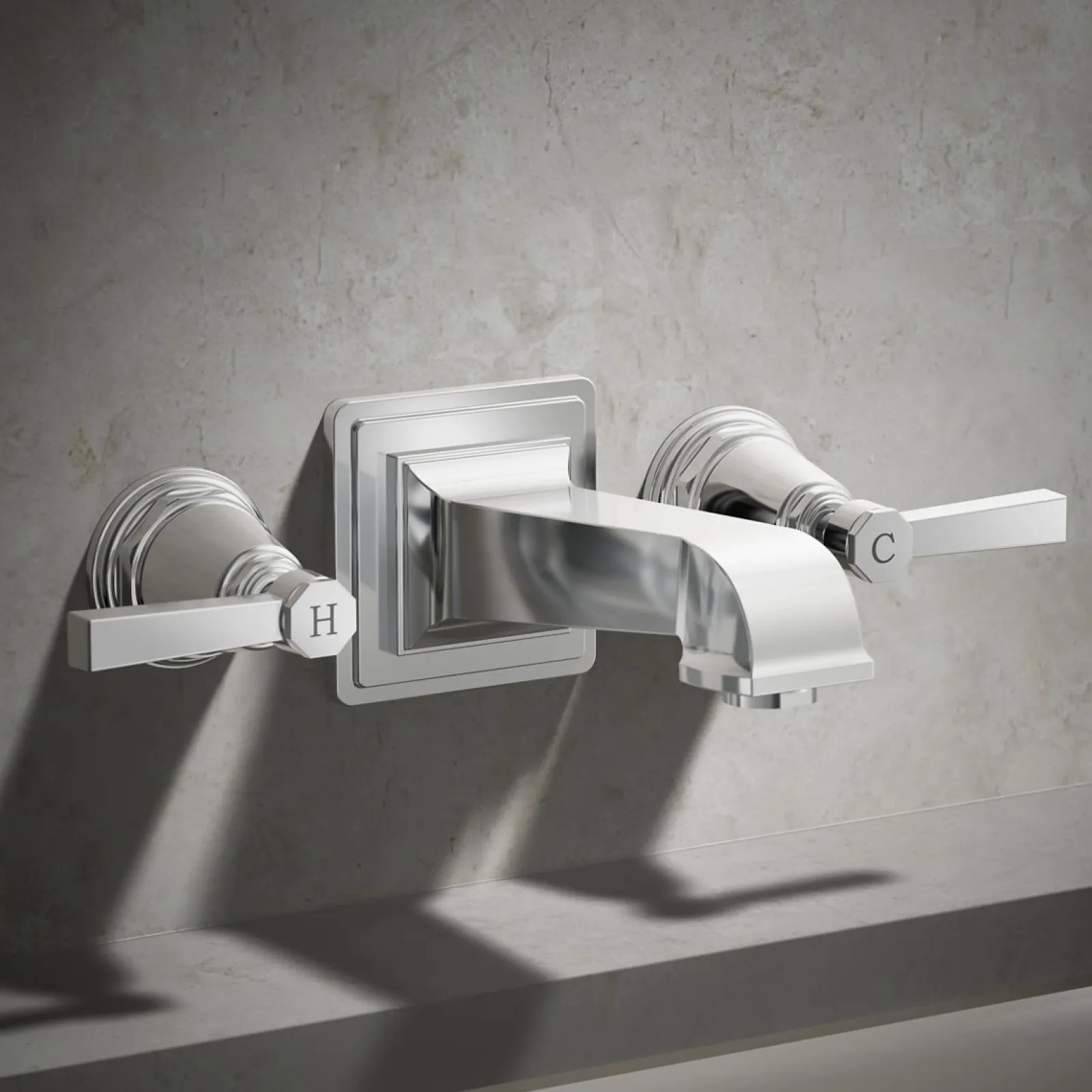 Deck-mount bath faucet handle trim with Lever design^Kohler Best