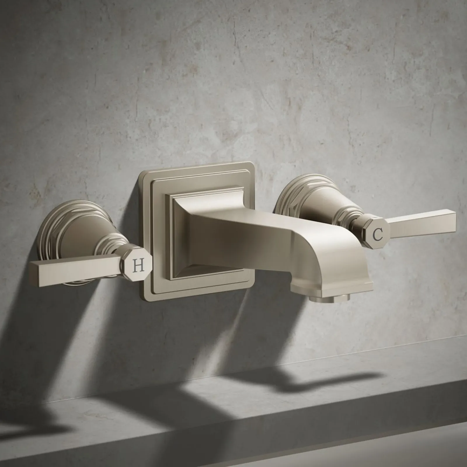 Deck-mount bath faucet handle trim with Lever design^Kohler Best
