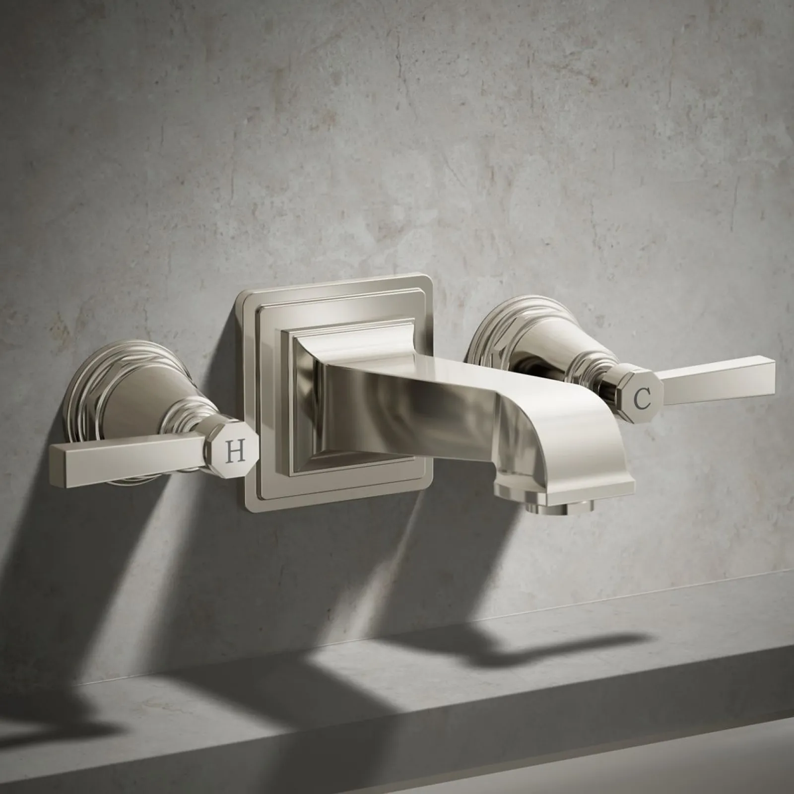 Deck-mount bath faucet handle trim with Lever design^Kohler Best