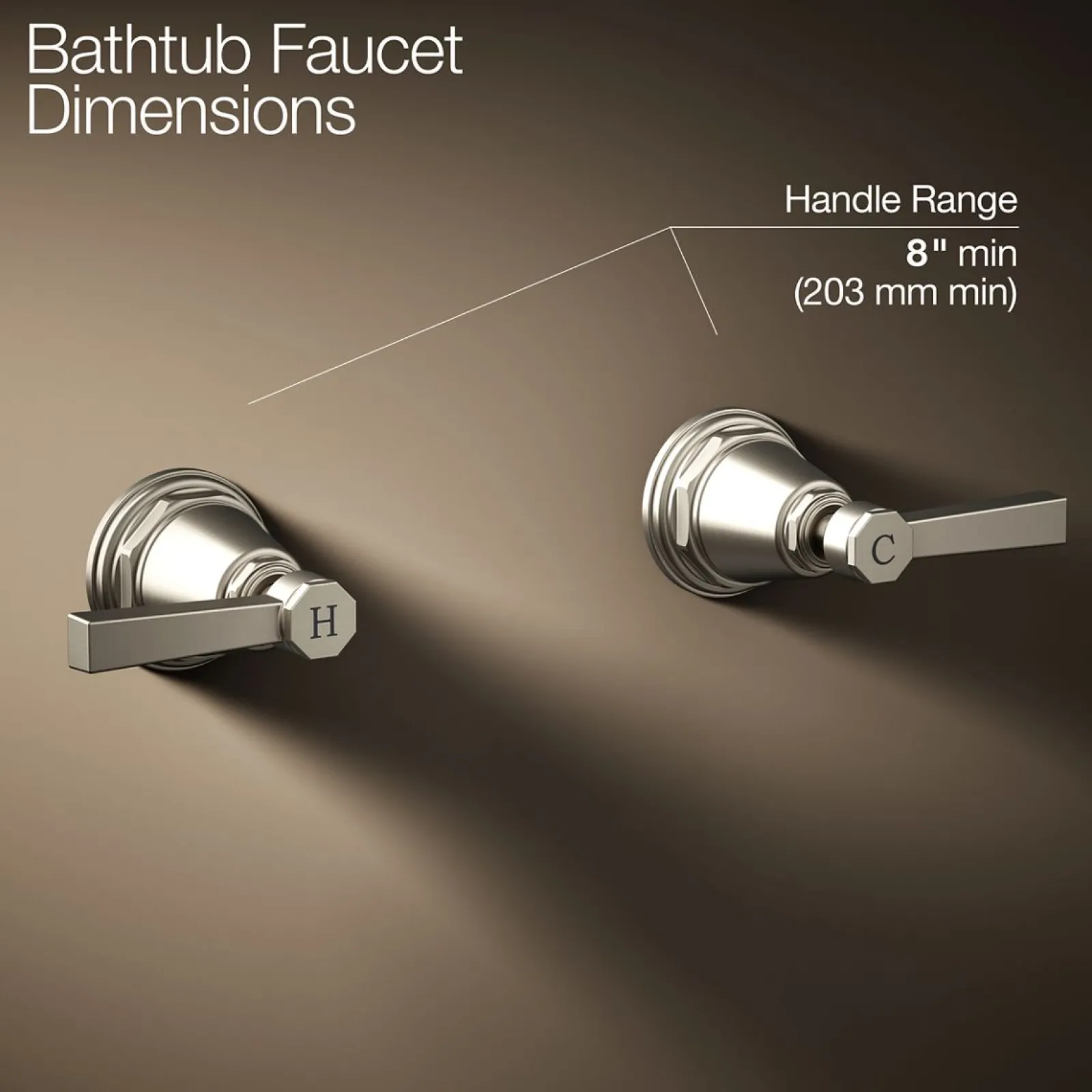 Deck-mount bath faucet handle trim with Lever design^Kohler Best