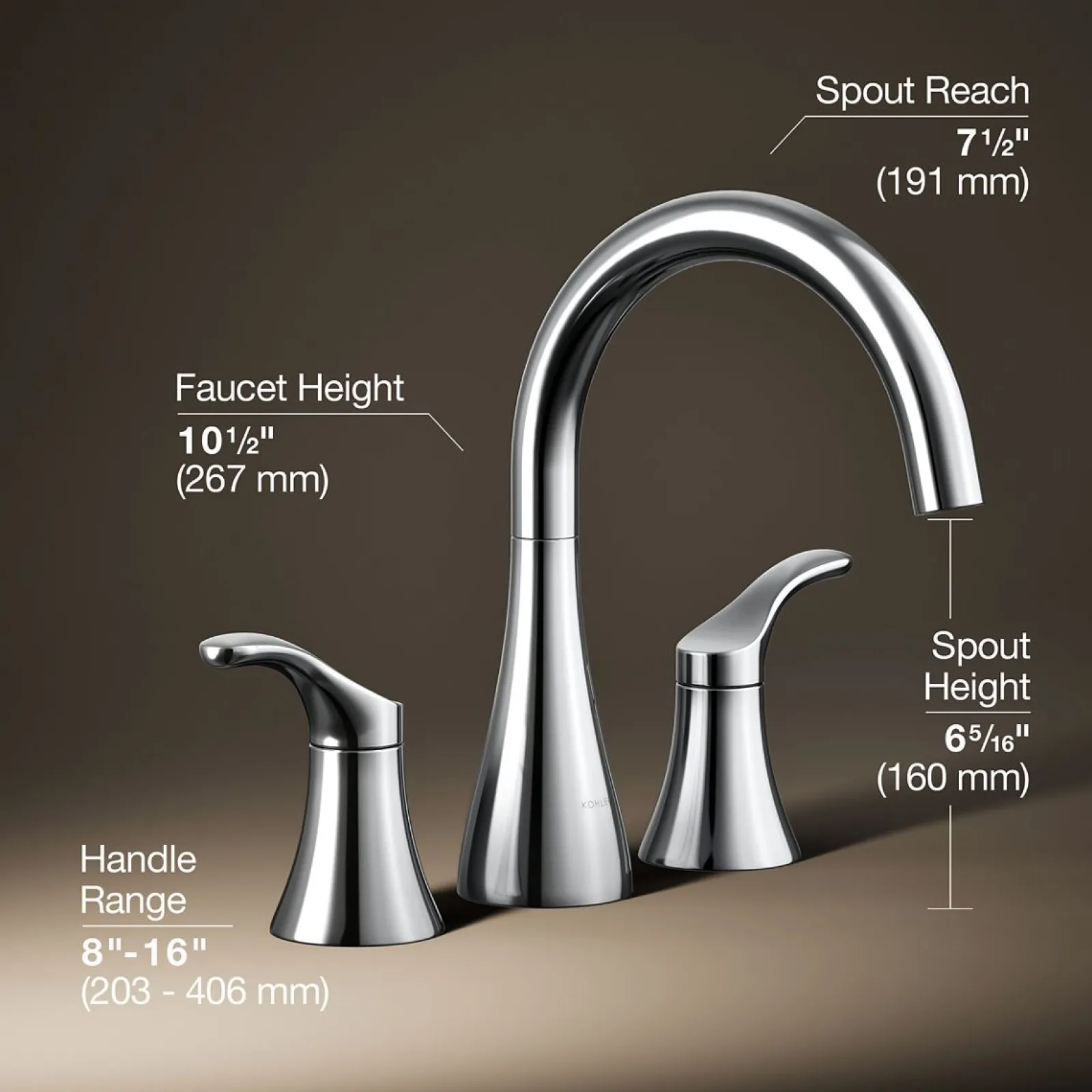 Deck-mount bath faucet trim^Kohler
