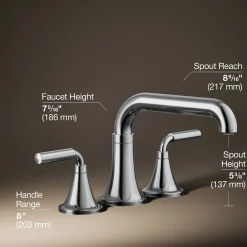 Deck-mount bath faucet trim^Kohler Hot