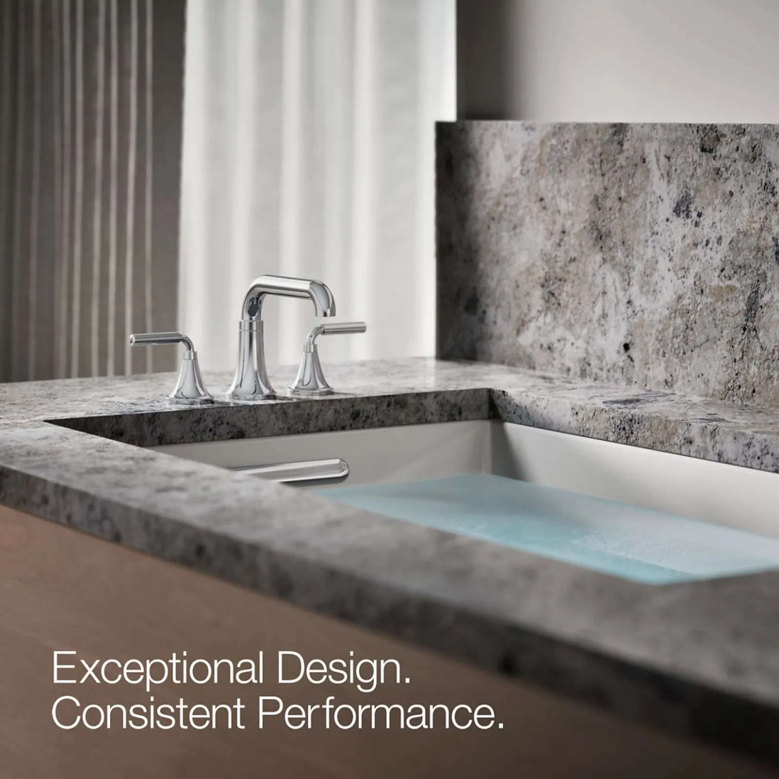 Deck-mount bath faucet trim^Kohler Hot