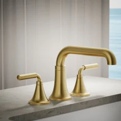 Deck-mount bath faucet trim^Kohler Hot