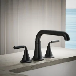 Deck-mount bath faucet trim^Kohler Hot