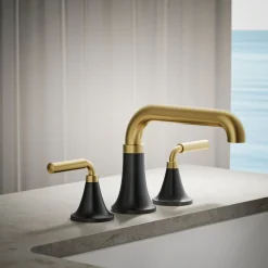 Deck-mount bath faucet trim^Kohler Hot