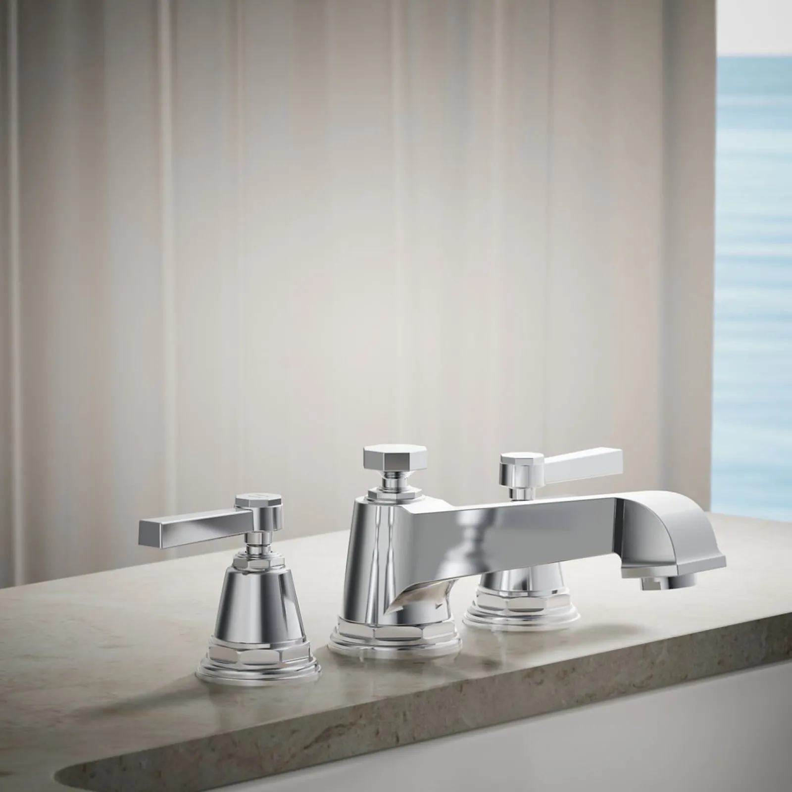 Deck-mount bath faucet trim^Kohler New