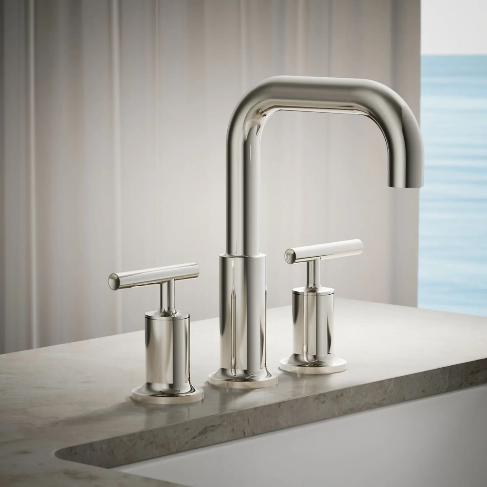 Deck-mount bath faucet trim with Lever handles^Kohler Outlet