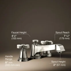 Deck-mount bath faucet trim with cross handles^Kohler Discount