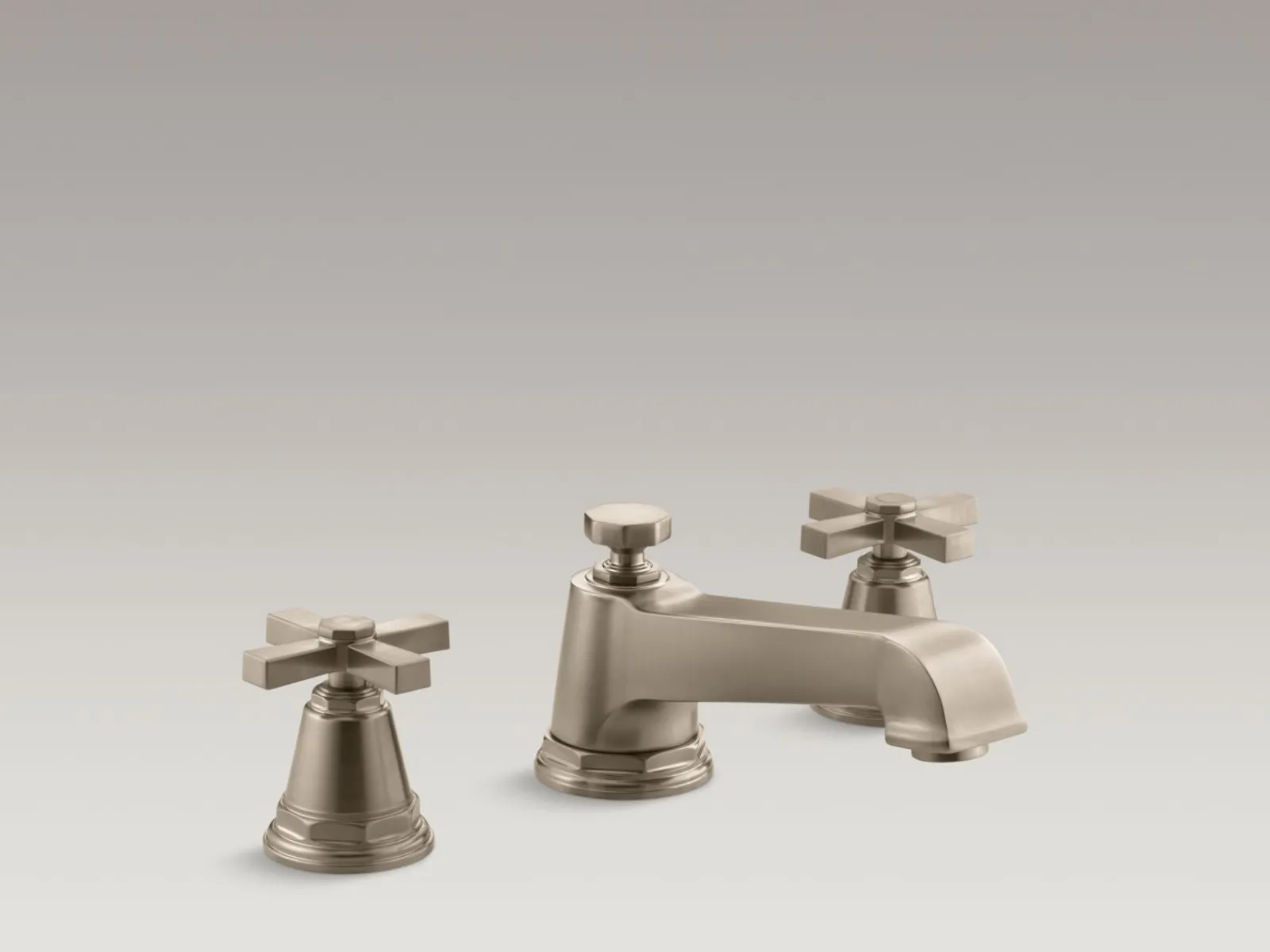 Deck-mount bath faucet trim with cross handles^Kohler Discount