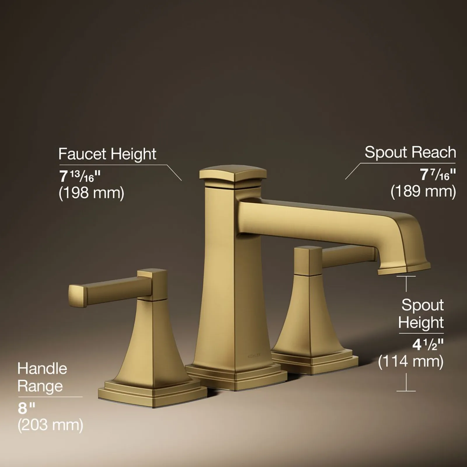 Deck-mount bath faucet trim with diverter^Kohler Hot