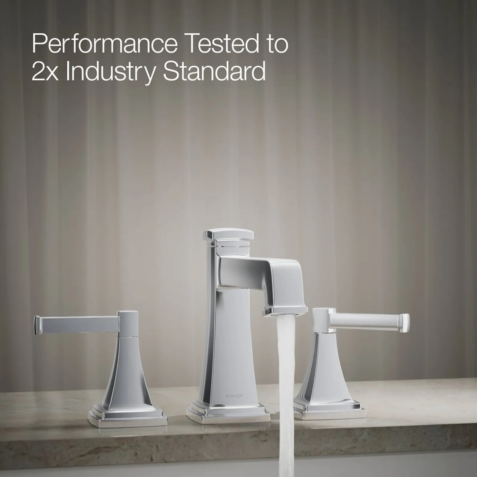 Deck-mount bath faucet trim with diverter^Kohler Hot