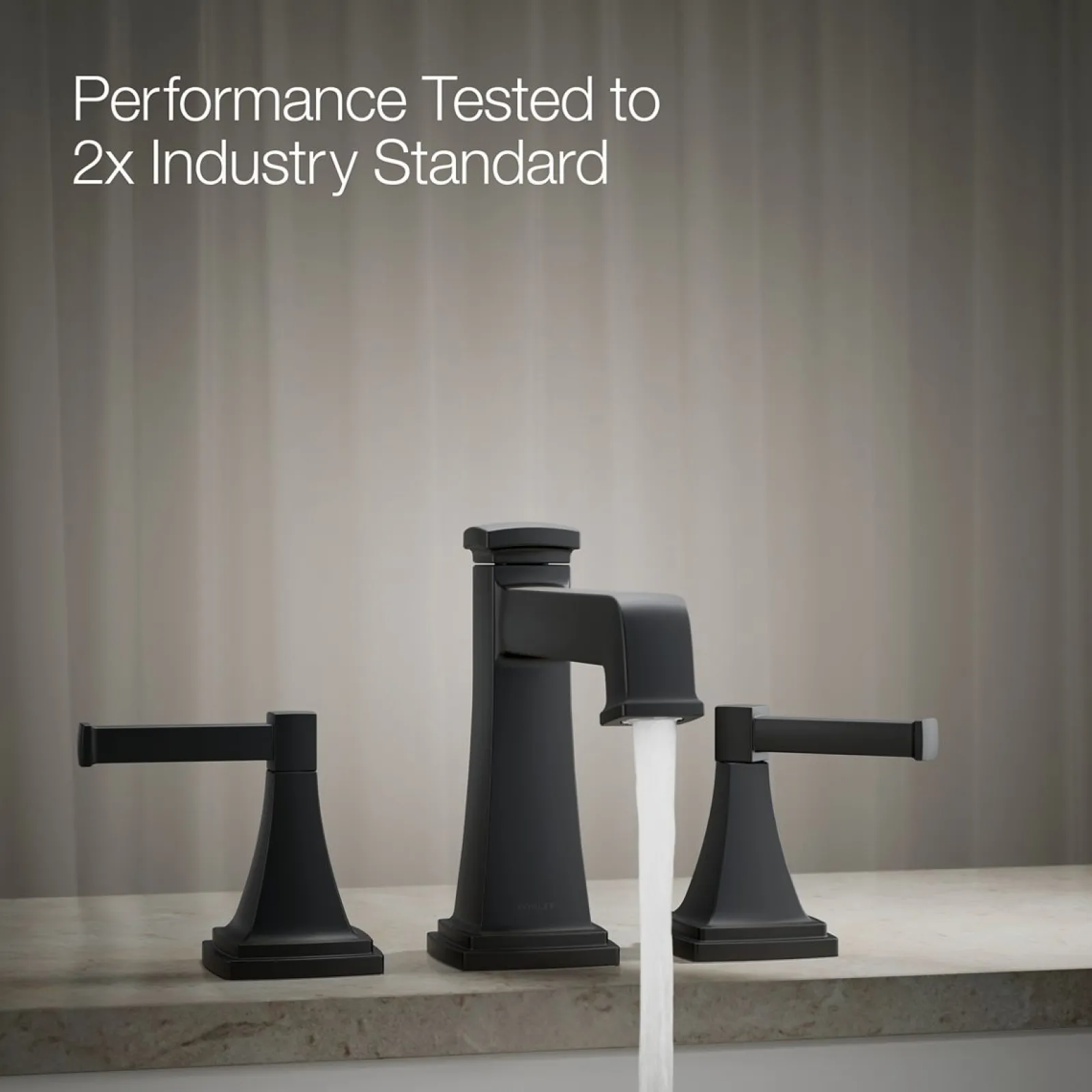 Deck-mount bath faucet trim with diverter^Kohler Hot