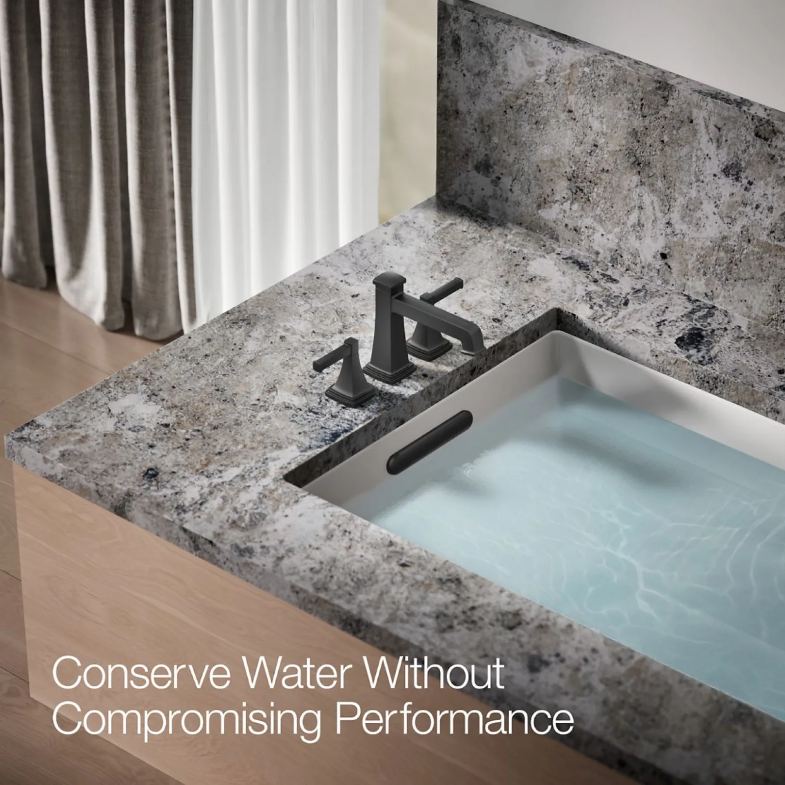 Deck-mount bath faucet trim with diverter^Kohler Hot