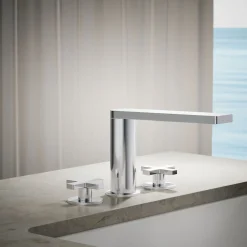 Deck-mount bath faucet with cross handles^Kohler Online