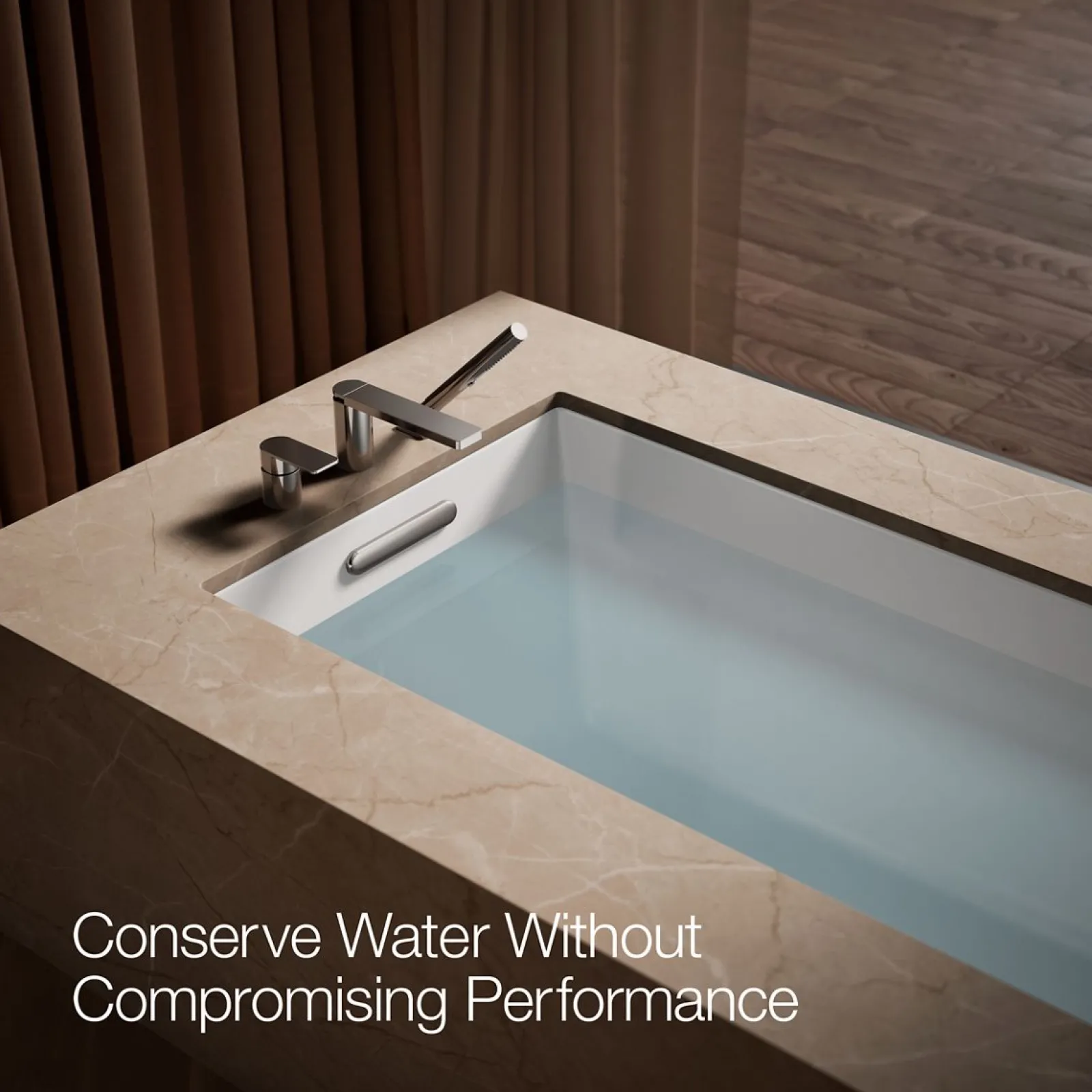Deck-mount bath faucet with handshower^Kohler Online