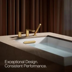 Deck-mount bath faucet with handshower^Kohler Online
