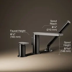 Deck-mount bath faucet with handshower^Kohler Best