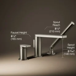 Deck-mount bath faucet with handshower^Kohler Best