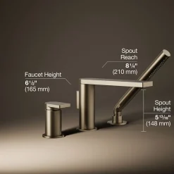 Deck-mount bath faucet with handshower^Kohler Best