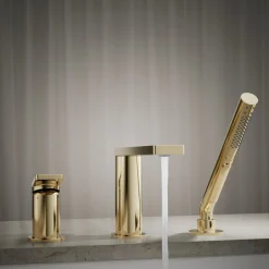 Deck-mount bath faucet with handshower^Kohler Best