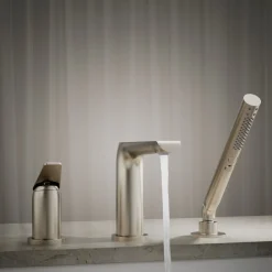 Deck-mount bath faucet with handshower^Kohler Online