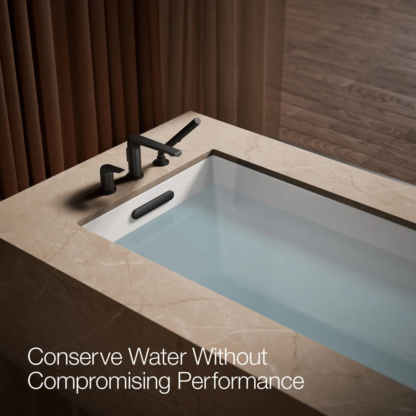 Deck-mount bath faucet with handshower^Kohler Online