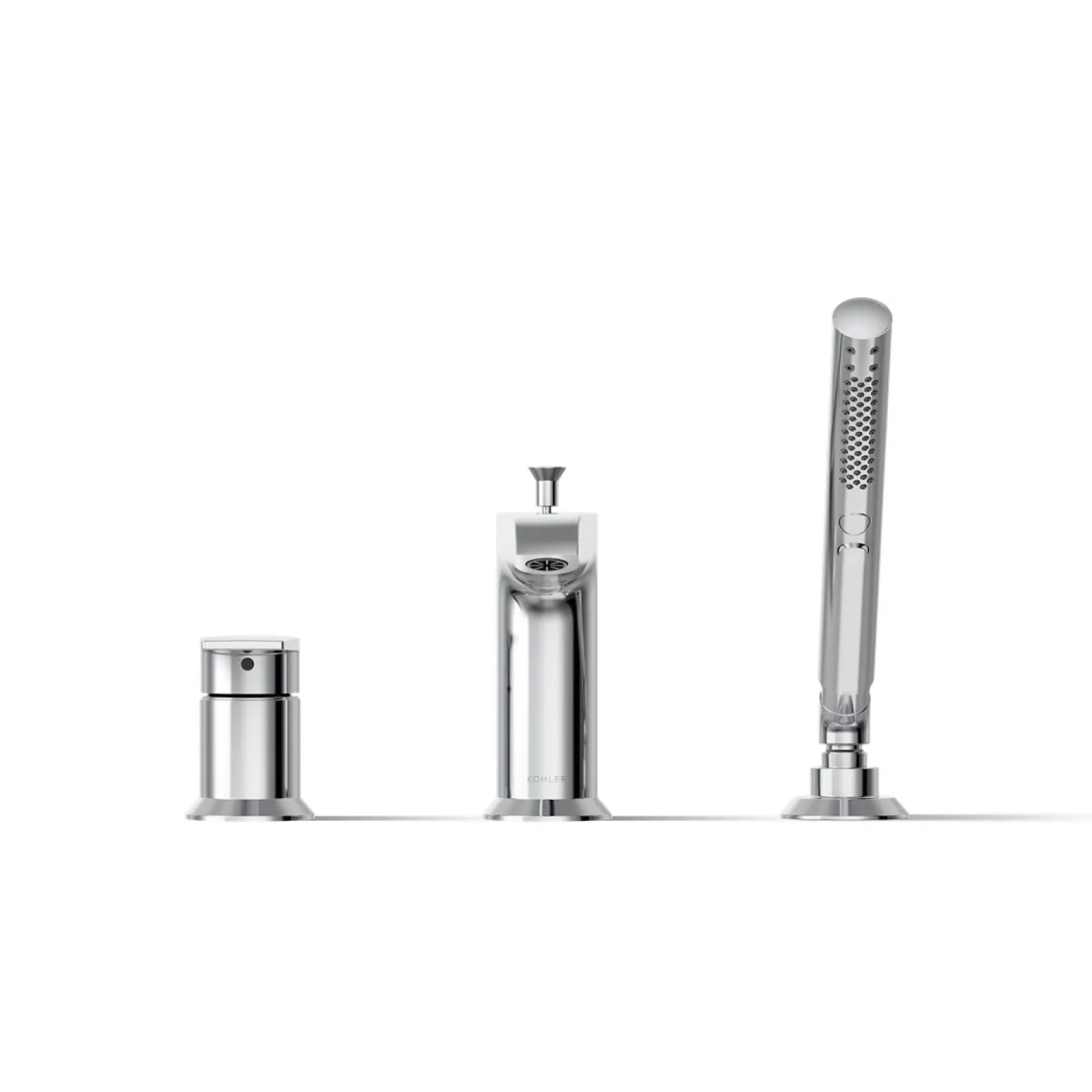 Deck-mount bath faucet with handshower^Kohler Online