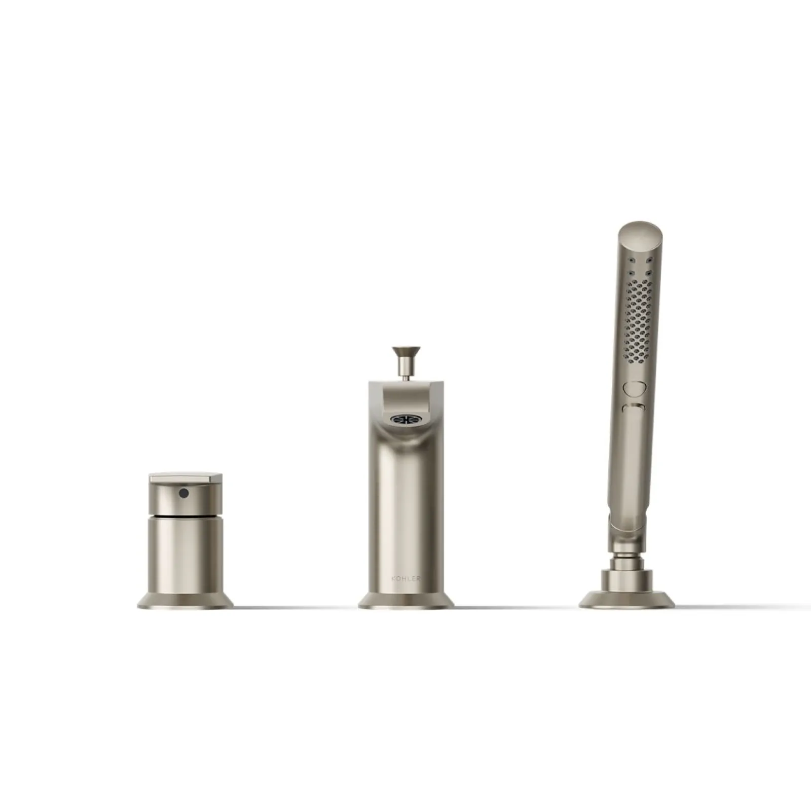 Deck-mount bath faucet with handshower^Kohler Online
