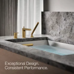 Deck-mount bath faucet with handshower^Kohler New